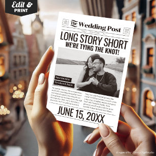 Cartão De Festividades Casamento Curto de História Longa Salve O Jornal D