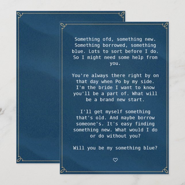 Cartão De Festividades casamento de cartas (Frente/Verso)