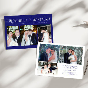Cartão De Festividades Casamento de Casais recém-casados com fotos de Nat