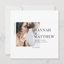 Casamento de fotos de tipografia moderna salvar da