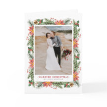 Casamento de Moldura de Natal com Poinsettias