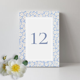 Cartão De Festividades Casamento do Número de Tabela Personalizada Floral