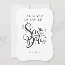 Casamento Elegante Branco Convide Minimalista