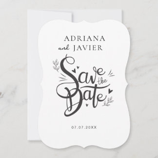 Cartão De Festividades Casamento Elegante Branco Convide Minimalista