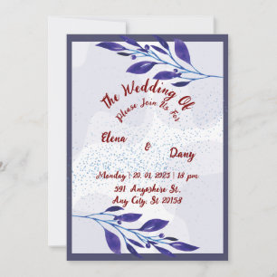 Cartão De Festividades Casamento Floral Roxo Convite: Um Sonho