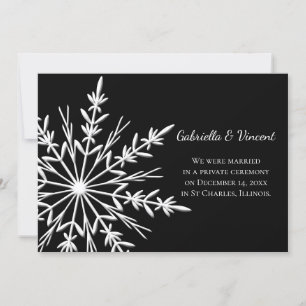 Cartão De Festividades Casamento / Fuga de Casal em Preto e Branco com Fl