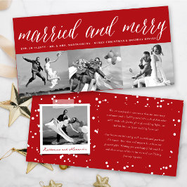 Cartão De Festividades Casamento Simples De Colagem De Fotos E Feliz 3