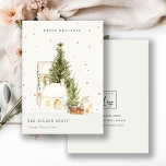 Cartão De Festividades Casas de Árvore Branca de Neve Saudações de Logo<br><div class="desc">Se precisar de mais alguma personalização,  por favor,  sinta-se à vontade para me enviar uma mensagem em yellowfebstudio@gmail.com.</div>