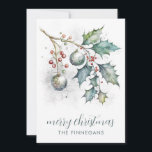 Cartão De Festividades Casca E Ornamentos<br><div class="desc">Simples</div>
