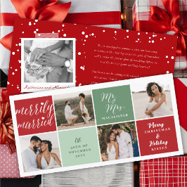 Cartão De Festividades Casou-Se Muito Feliz Com O Sr. & Sra. Foto Modern.