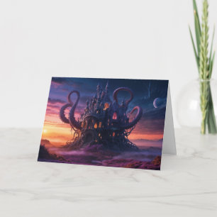 Cartão De Festividades Castelo Cósmico de Eons Long Past
