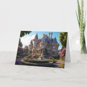 Cartão De Festividades Castelo de Victorian Splendor