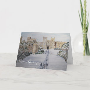 Cartão De Festividades Castelo Windsor de Saudações da Estação