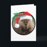 Cartão De Festividades Castor do Natal - cartão, padrão<br><div class="desc">Castor do Natal - cartão,  envelopes brancos padrão incluídos.  Contem a escrita,  "Feliz Natal". Xmas da feliz a tudo!</div>