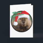 Cartão De Festividades Castor do Natal - cartão, padrão<br><div class="desc">Castor do Natal - cartão,  envelopes brancos padrão incluídos.  Contem a escrita,  "Feliz Natal". Xmas da feliz a tudo!</div>
