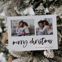 Casual Script Duas Fotos em Grid | Feliz Natal