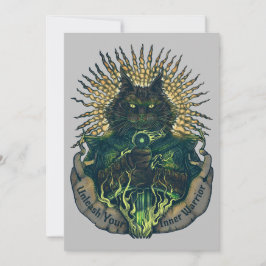 Cartão De Festividades Cat Knight vintage impressão