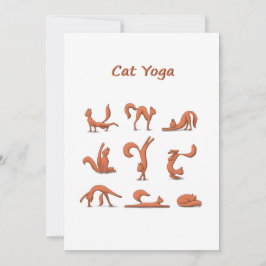 Cartão De Festividades Cat Yoga
