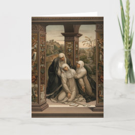 Cartão De Festividades Catarina de Siena Estigmatista Religiosa