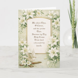 Cartão De Festividades Católico religioso Páscoa Jesus Ressurreição Maria