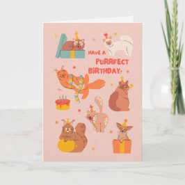 Cartão De Festividades Cats Happy Birthday card
