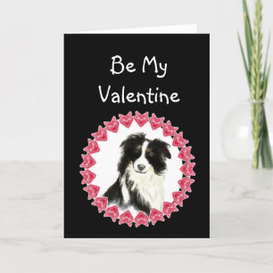 Cartão De Festividades Cause I Woof Love You Border Collie Valentine