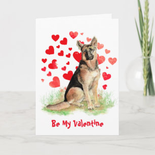 Cartão De Festividades Cause I Woof Love You German Shepherd  Valentine
