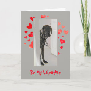Cartão De Festividades Cause I Woof Love You Great Dane Dog Valentine