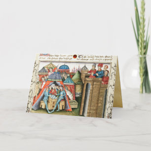 Cartão De Festividades Cavaleiro Cifar Observa o Acampamento Inimigo Joga