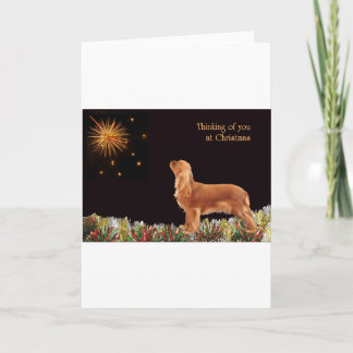 Cartão De Festividades Cavalier do Natal do rubi