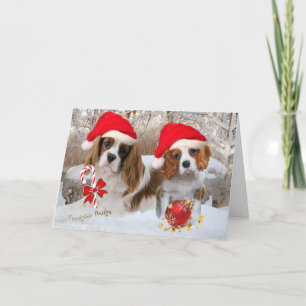 Cartão De Festividades Cavalier King Charles Dia de Natal