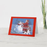 Cartão De Festividades Cavalier King Charles Spaniel Christmas Snowman<br><div class="desc">Lembrar a família e os amigos durante o feriado é uma maneira maravilhosa de manter contato com as pessoas que você ama e se importa. Criei estes cartões de natal de cães com amor e cuidado e tenho a certeza de que qualquer pessoa que ame cães ficará encantada em recebê-los....</div>