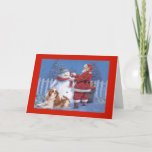 Cartão De Festividades Cavalier King Charles Spaniel Christmas Snowman<br><div class="desc">Lembrar a família e os amigos durante o feriado é uma maneira maravilhosa de manter contato com as pessoas que você ama e se importa. Criei estes cartões de natal de cães com amor e cuidado e tenho a certeza de que qualquer pessoa que ame cães ficará encantada em recebê-los....</div>