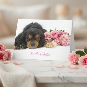 Cartão De Festividades Cavalier King Charles Spaniel Dia dos Namorados Am