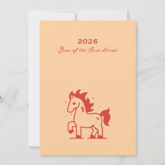 Cartão De Festividades Cavalo de Fogo Fofo