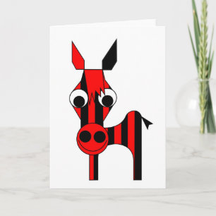 Cartão De Festividades Cavalo de Natal