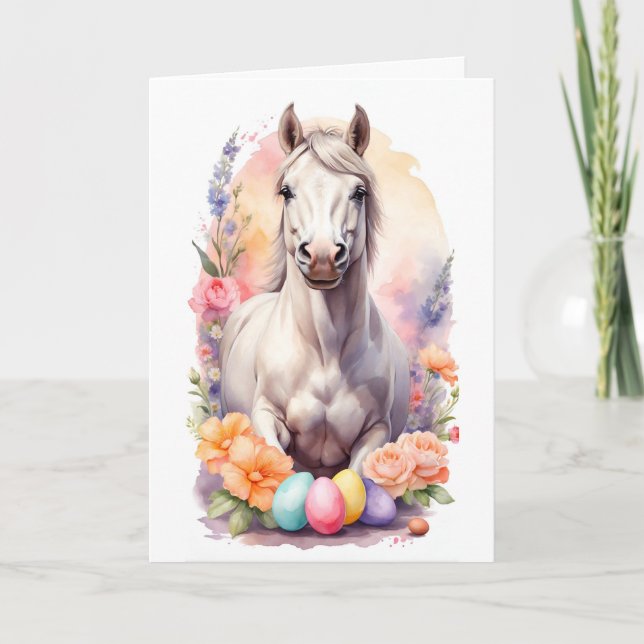 Cartão De Festividades Cavalo de Páscoa (Frente)