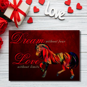 Cartão De Festividades Cavalo do Dia dos Namorados Amor Sem Limites