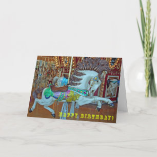 Cartão De Festividades Cavalo Feliz-Rodado, Aniversário