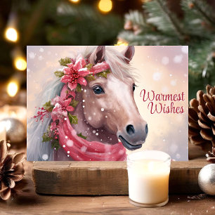 Cartão De Festividades Cavalo Festivo com Desejos Mais Quentes
