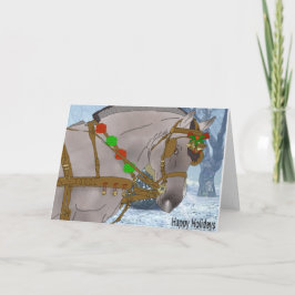 Cartão De Festividades Cavalo Fjord Norueguês Natal