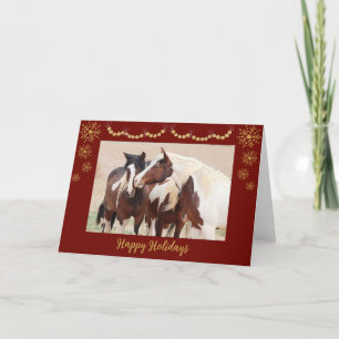 Cartão De Festividades Cavalos Selvagens