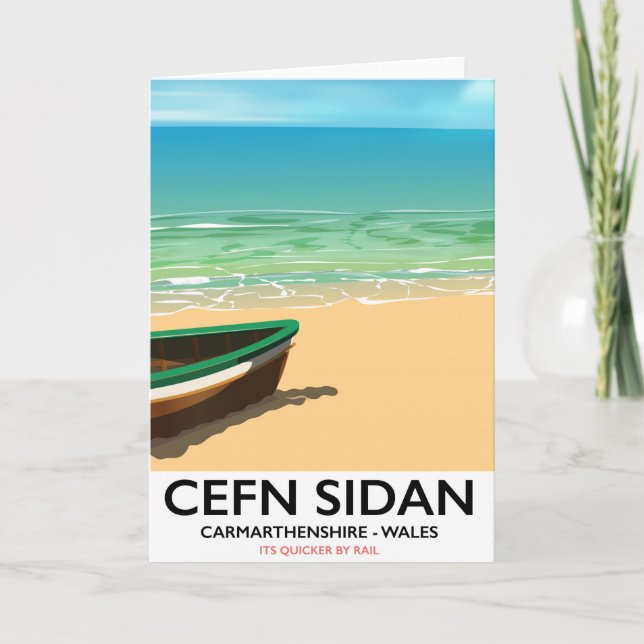Cartão De Festividades Cefn Sidan, Carmarthenshire anda por caminhos de f (Frente)