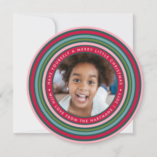 Cartão De Festividades Celebração Colorida Duas Fotografias Rosa