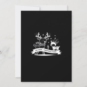 Cartão De Festividades Celebração de Natal ao Estilo Oh Deer Feriado