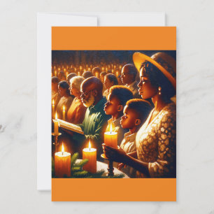 Cartão De Festividades Celebração do Coro de Natal do ouro