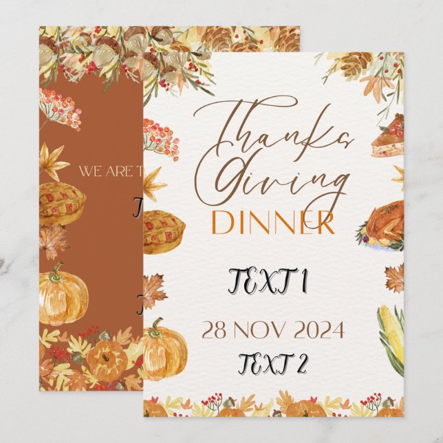 Cartão De Festividades Celebrando Juntos (Frente/Verso)