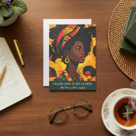 Cartão De Festividades Celebrando o Mês do Legado das Rainhas Negras