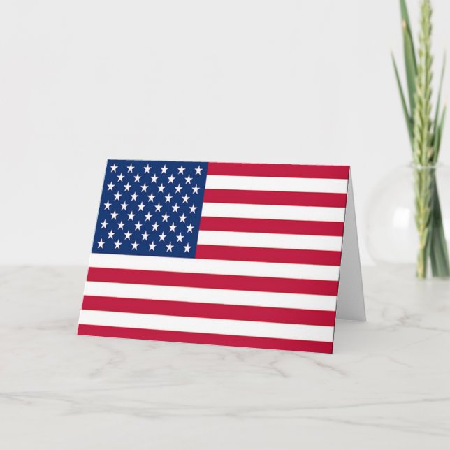 Cartão De Festividades Celebrar bandeira americana (Frente)