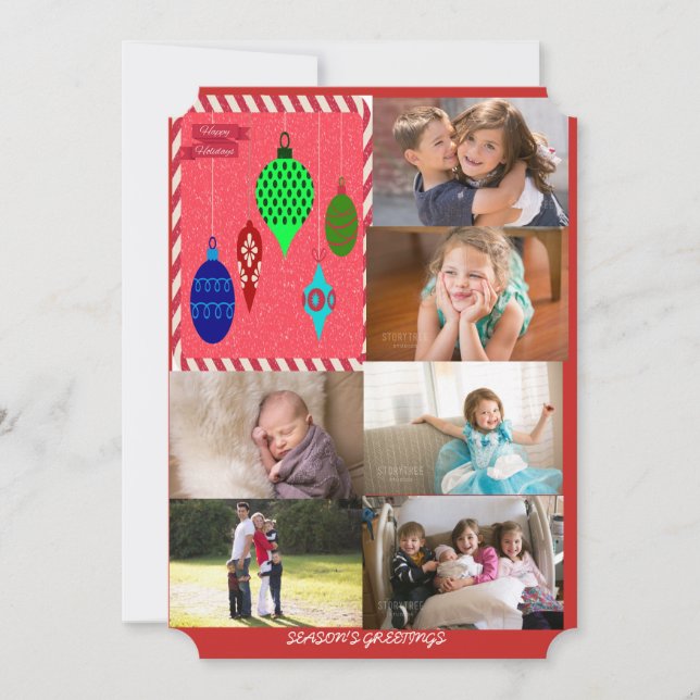 Cartão De Festividades Celebrar os ornamentos de Feriados (Frente)